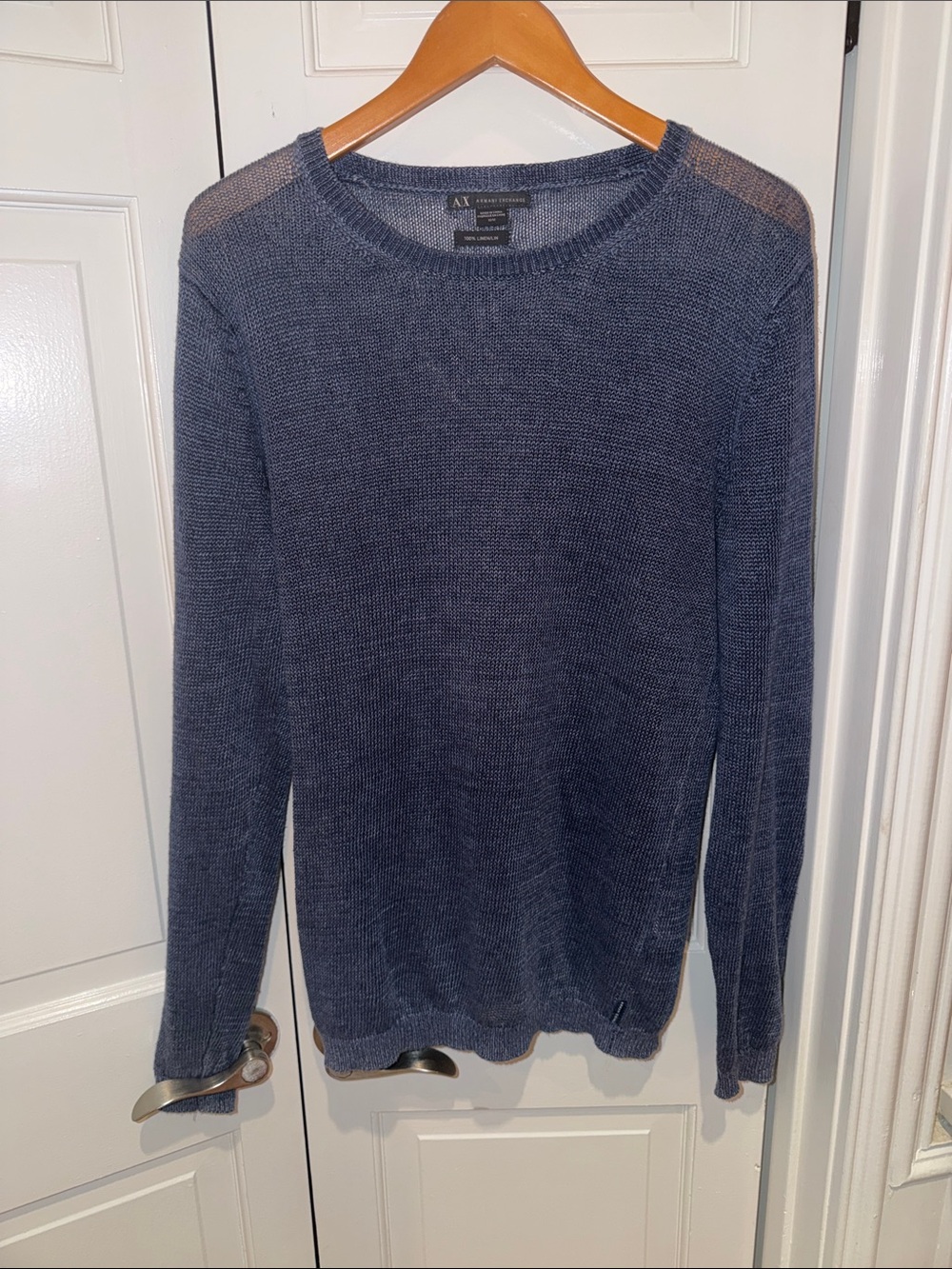 Vintage Men’s 90’s AX Crew Neck Pullover Sweater Medium Linen